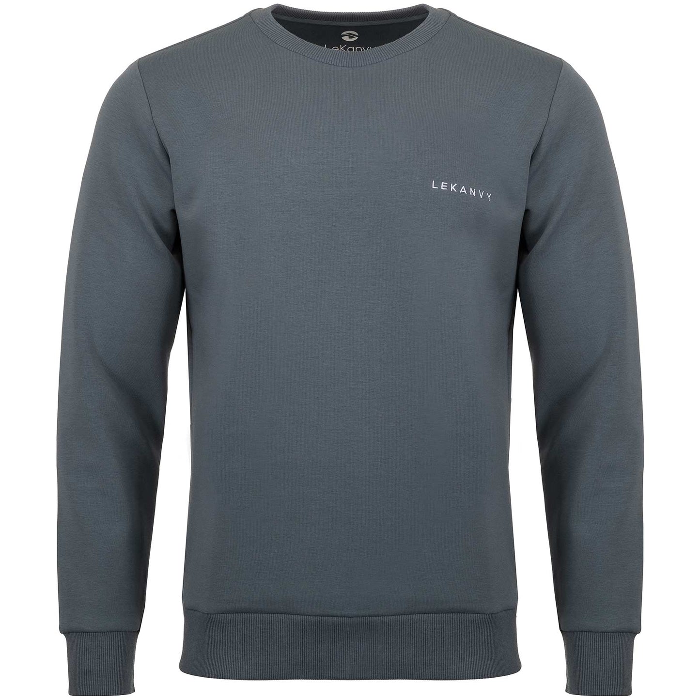 LeKanvy Versatile Light Navy Crew Neck