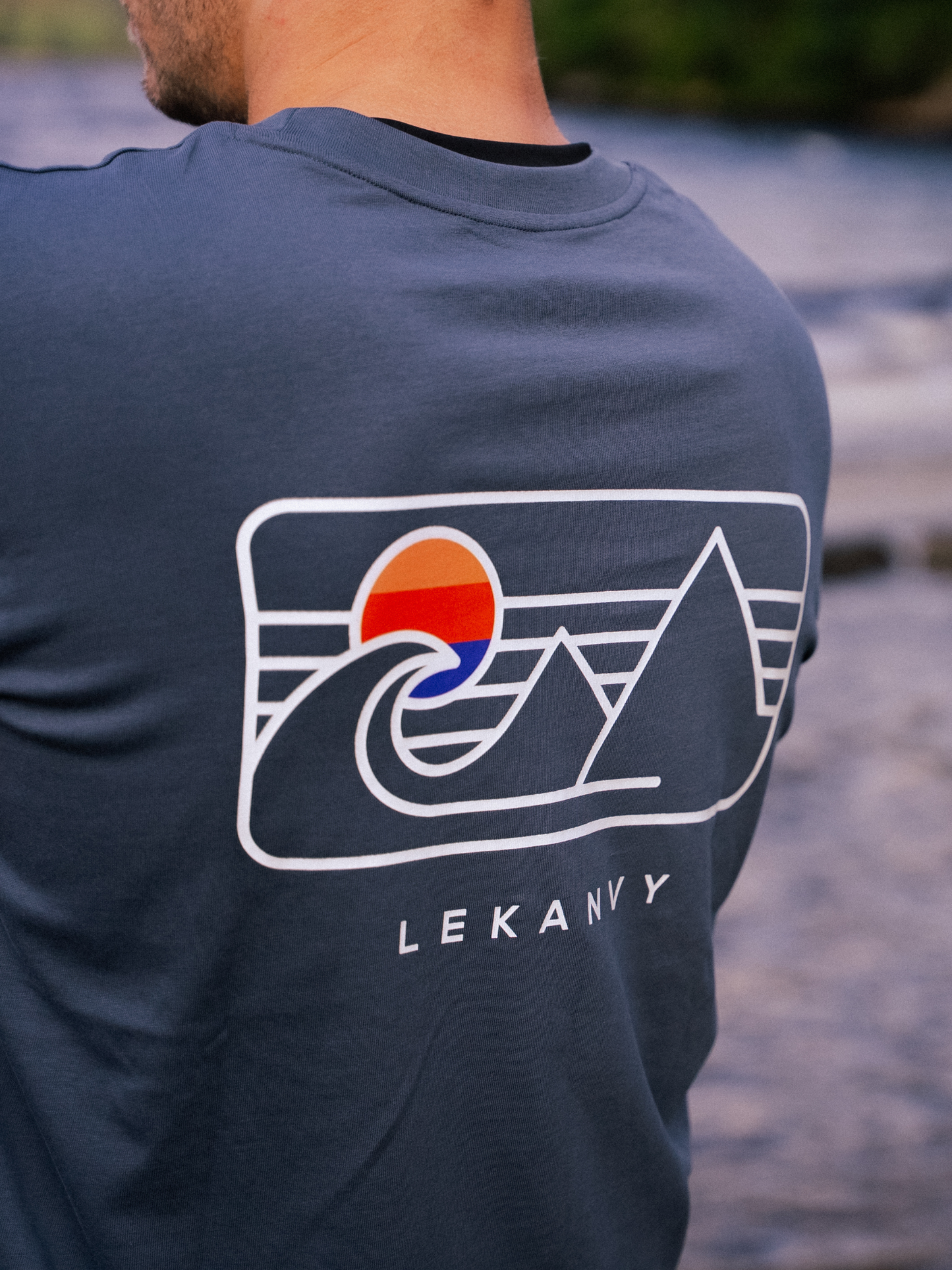 LeKanvy Travel Light Navy Long Sleeve Top