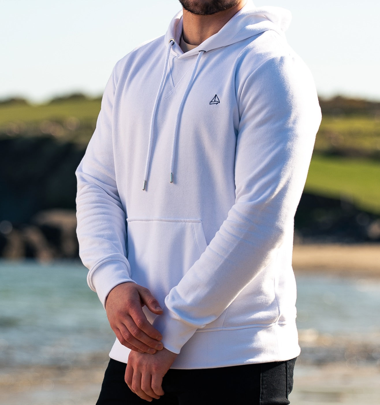 white hoodie