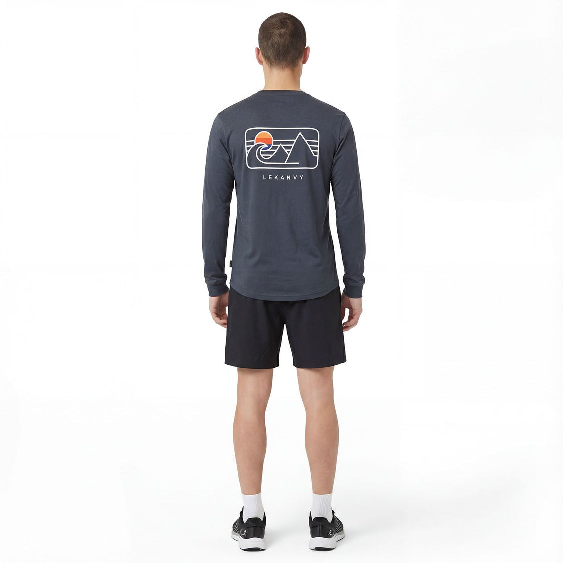 LeKanvy Travel Light Navy Long Sleeve Top