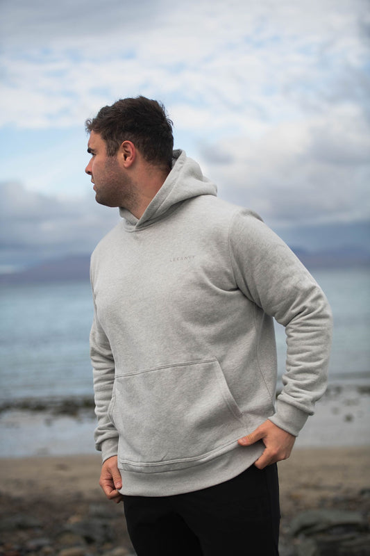 LeKanvy Everyday Melange Grey Fleece Hoodie