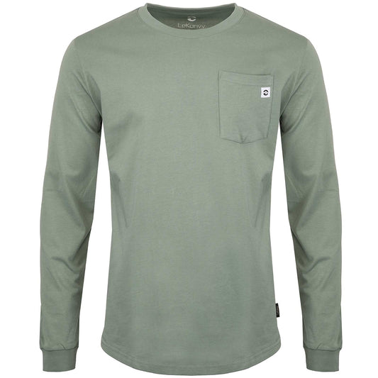 LeKanvy Travel Sage Green Long Sleeve Top