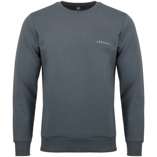 LeKanvy Versatile Light Navy Crew Neck