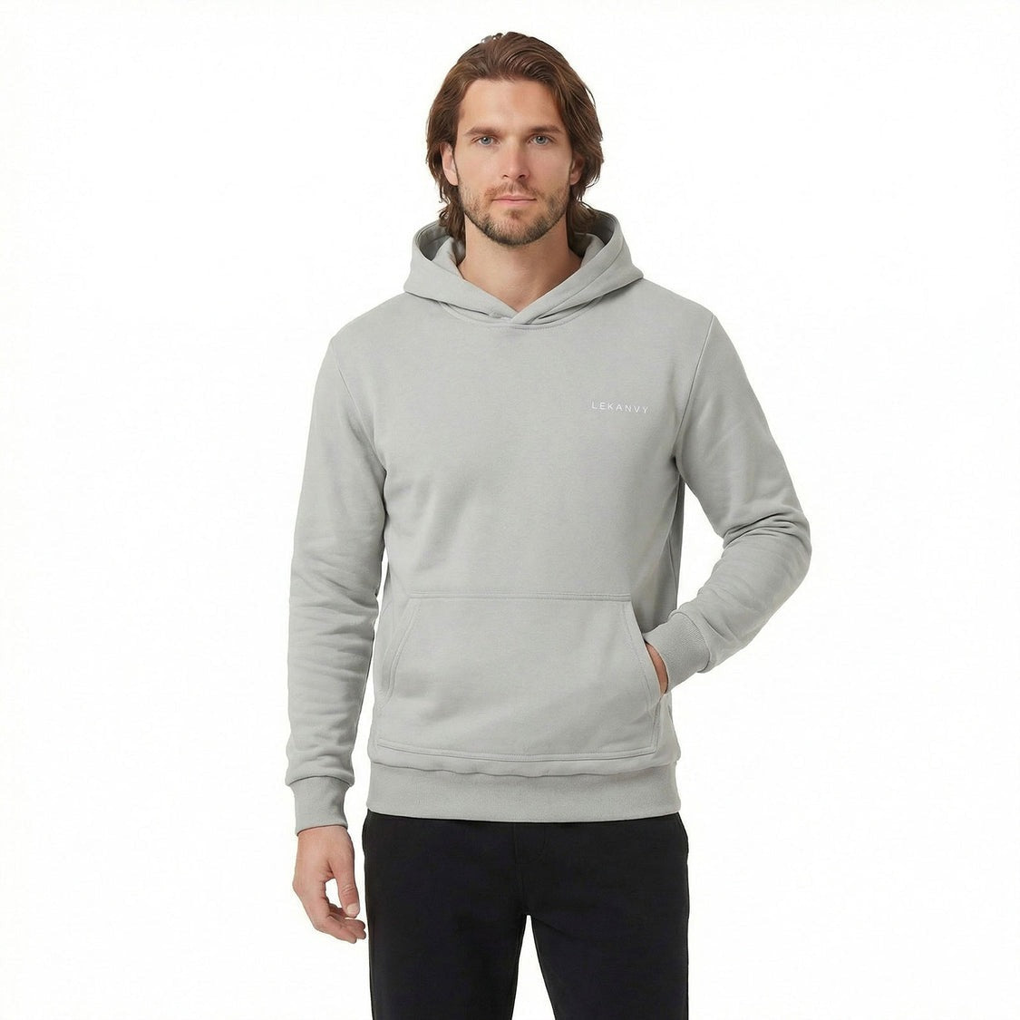 LeKanvy Everyday Pale Blue Fleece Hoodie