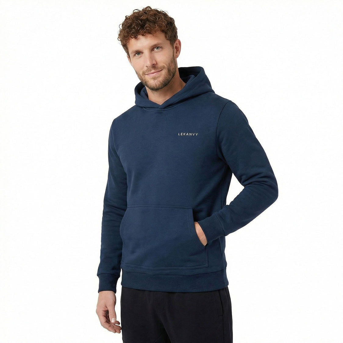 LeKanvy Everyday Navy Fleece Hoodie