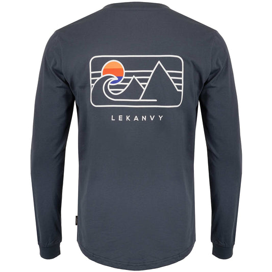 LeKanvy Travel Light Navy Long Sleeve Top