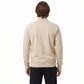 LeKanvy Cream Quarter Zip Fleece Jumper