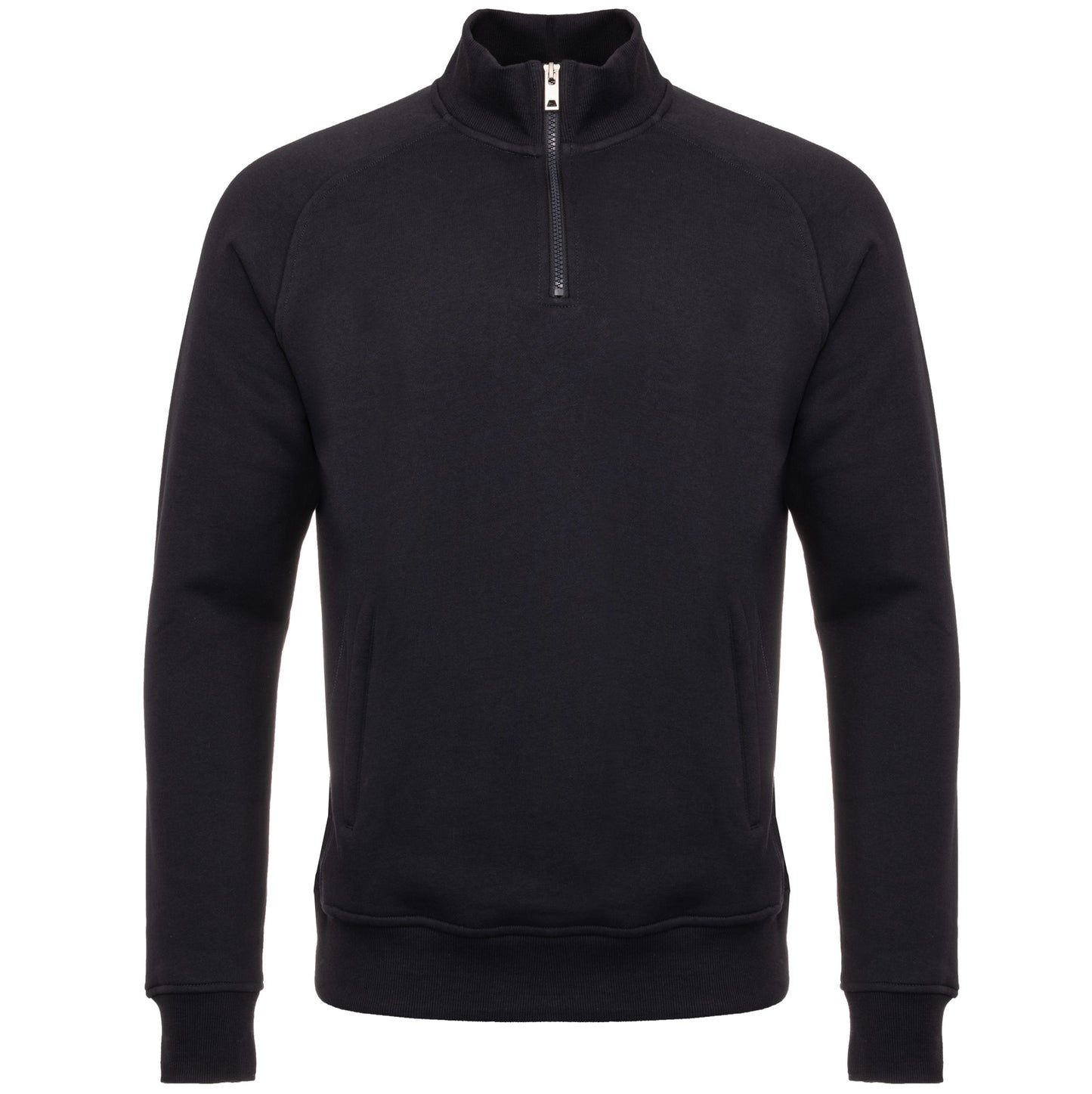 LeKanvy Navy Quarter Zip Fleece Jumper