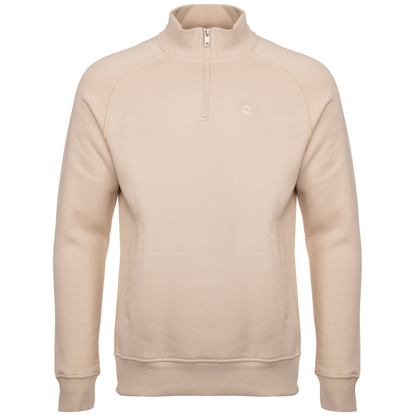 LeKanvy Cream Quarter Zip Fleece Jumper
