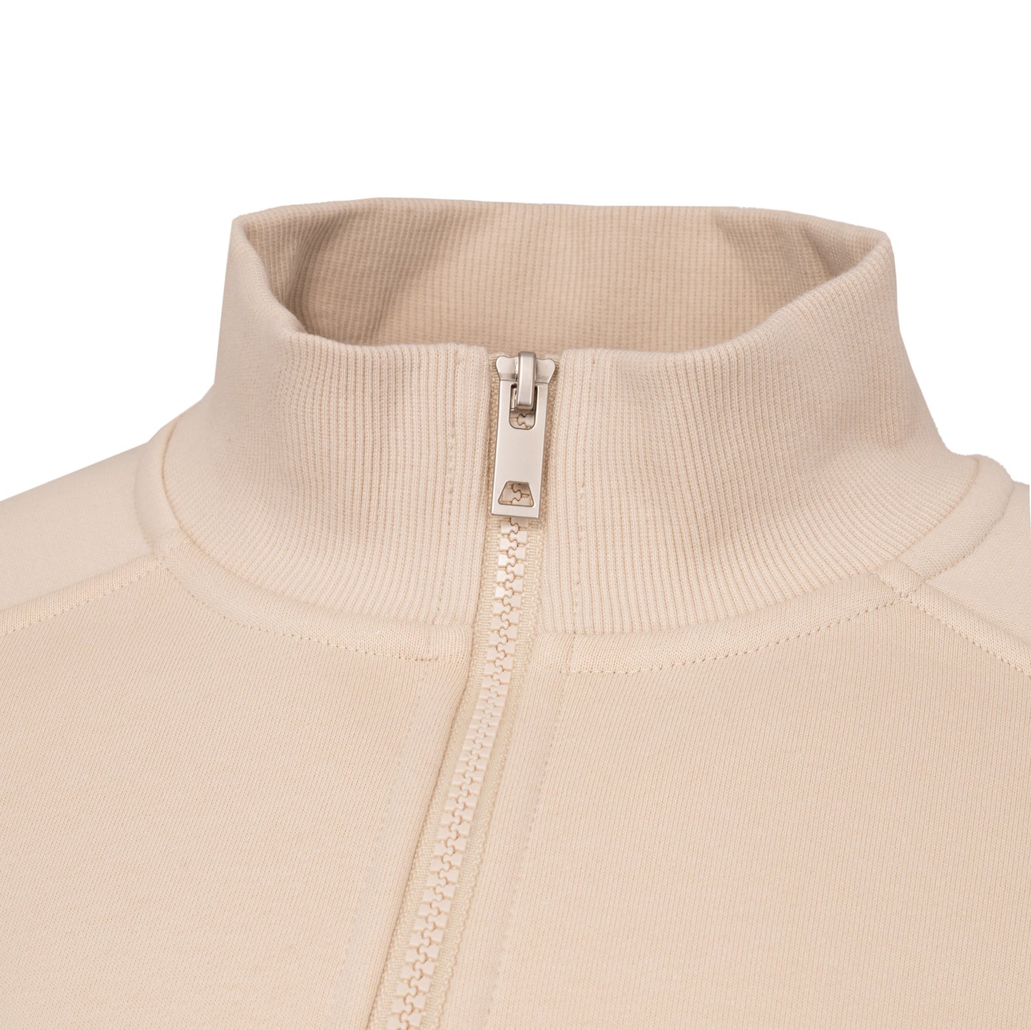 LeKanvy Cream Quarter Zip Fleece Jumper