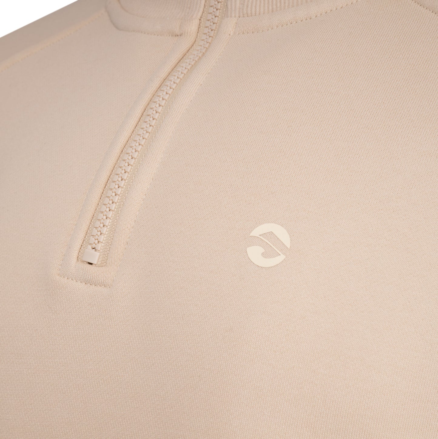 LeKanvy Cream Quarter Zip Fleece Jumper