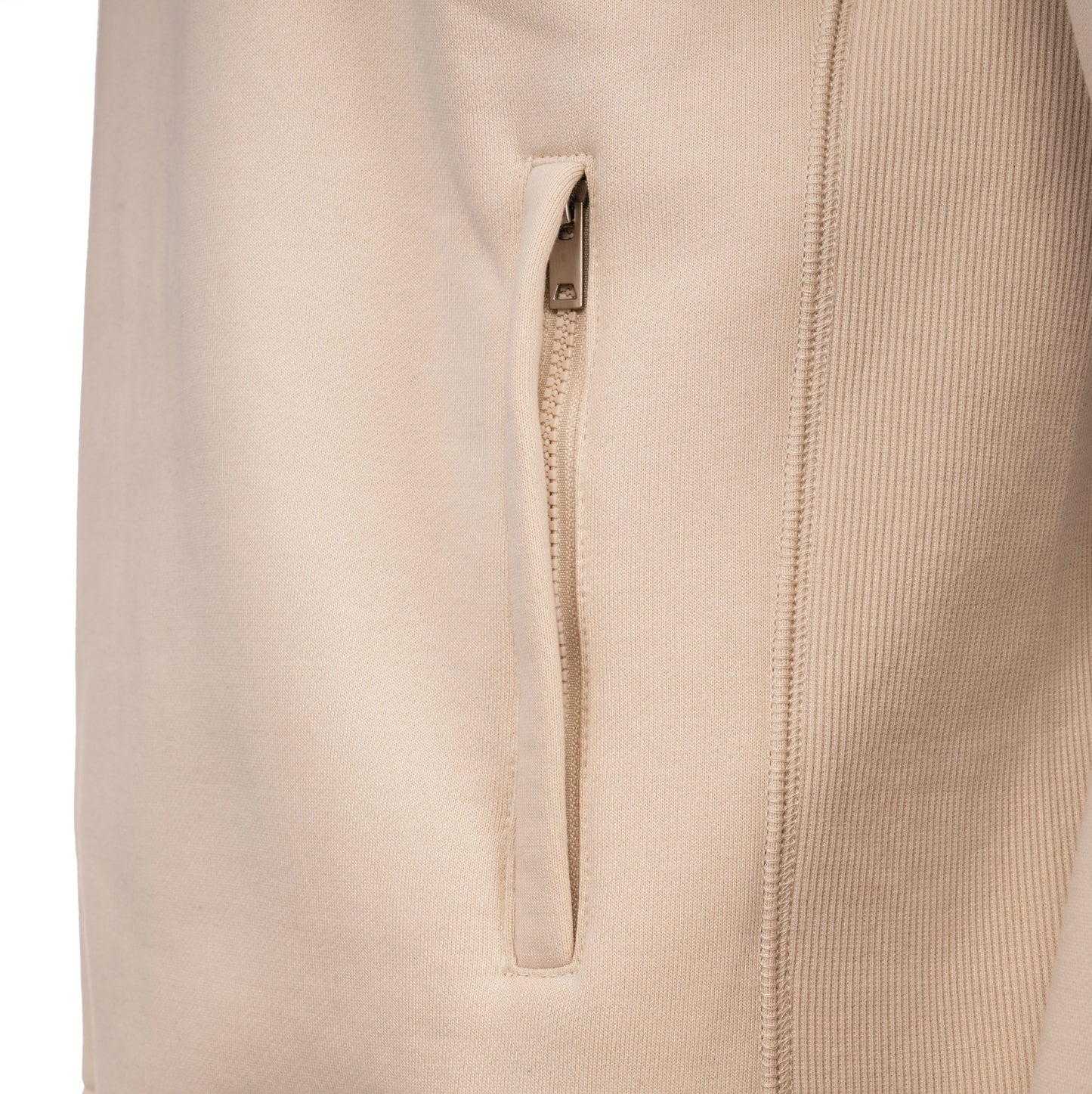 LeKanvy Cream Quarter Zip Fleece Jumper
