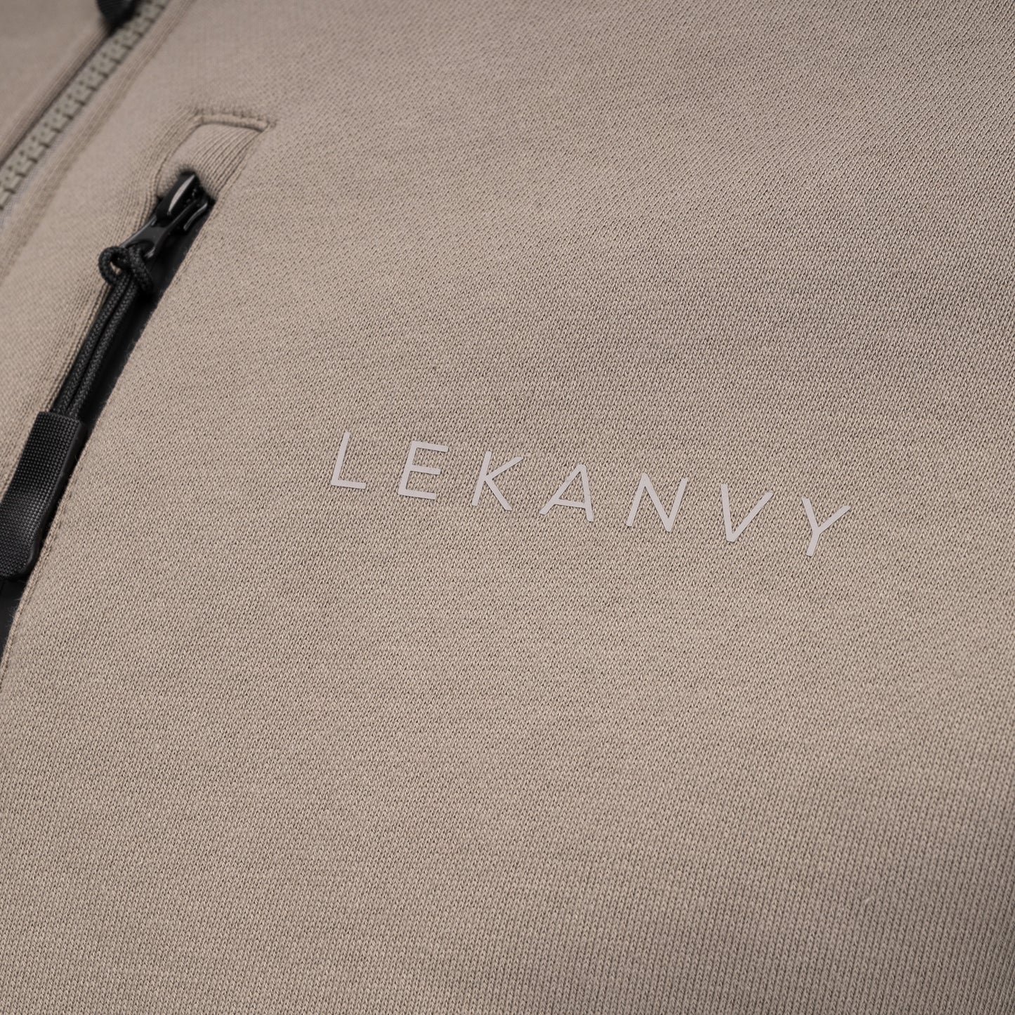 LeKanvy Adventure Stone Grey Full-Zip Fleece Jacket