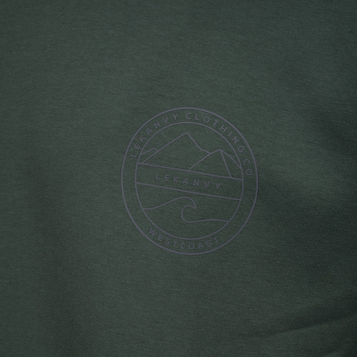 LeKanvy Versatile Pine Green Unisex Crew Neck