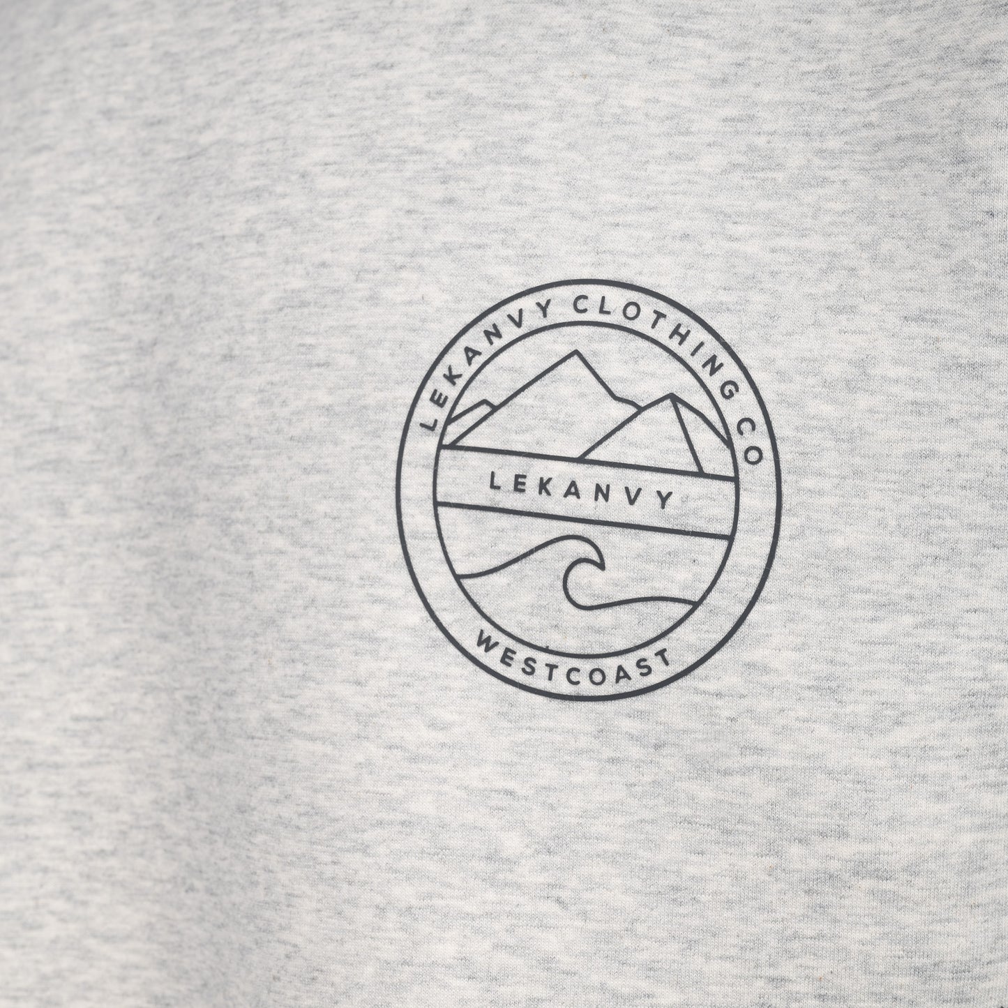 LeKanvy Versatile Melange Grey Unisex Crew Neck