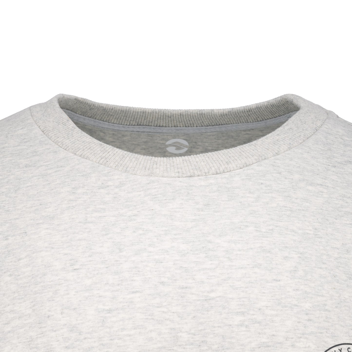 LeKanvy Versatile Melange Grey Unisex Crew Neck