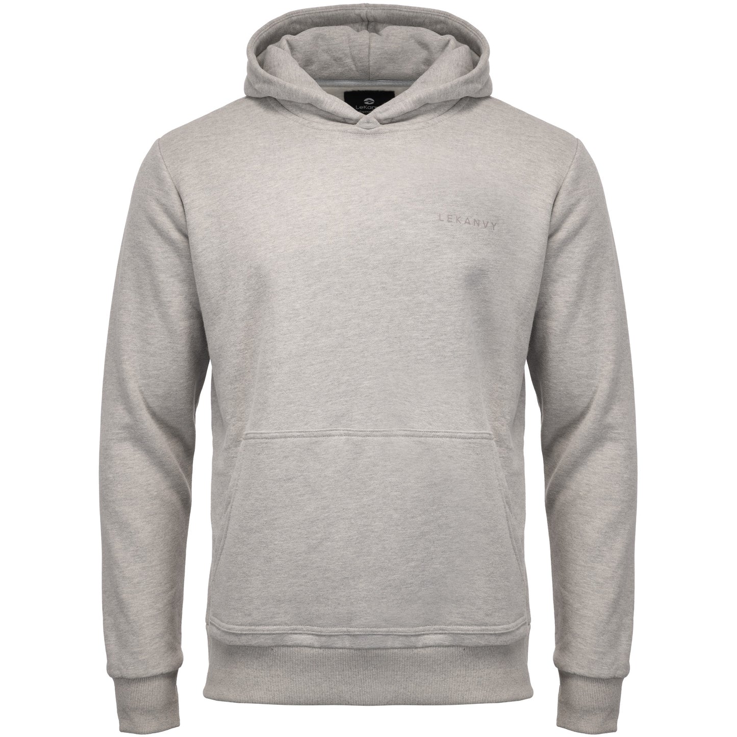 LeKanvy Everyday Melange Grey Fleece Hoodie