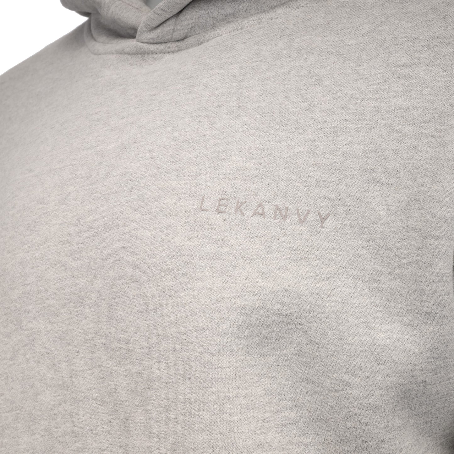 LeKanvy Everyday Melange Grey Fleece Hoodie