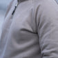 LeKanvy Stone Grey Quarter Zip Fleece Jumper