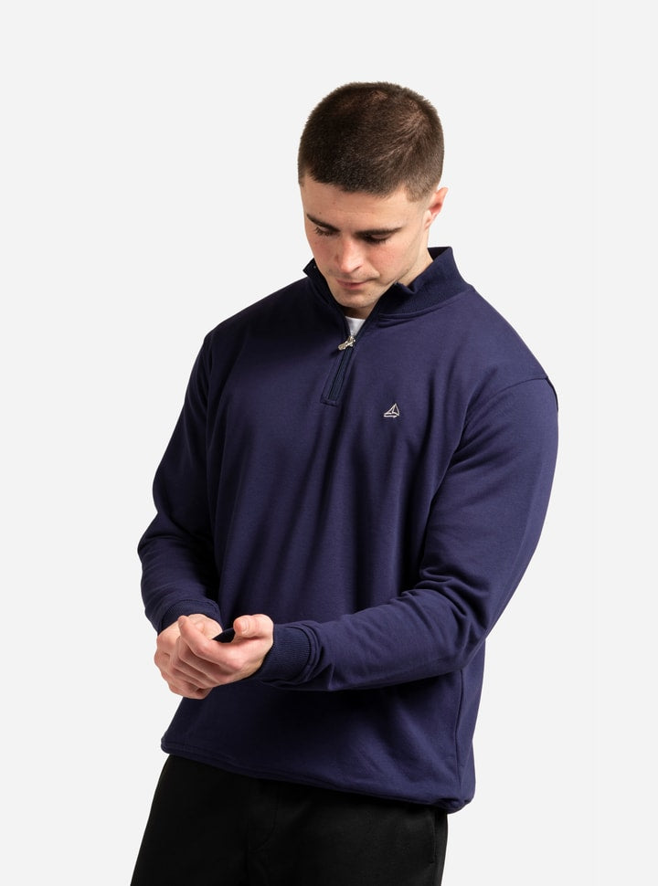 navy quarter zip 1/4 mens