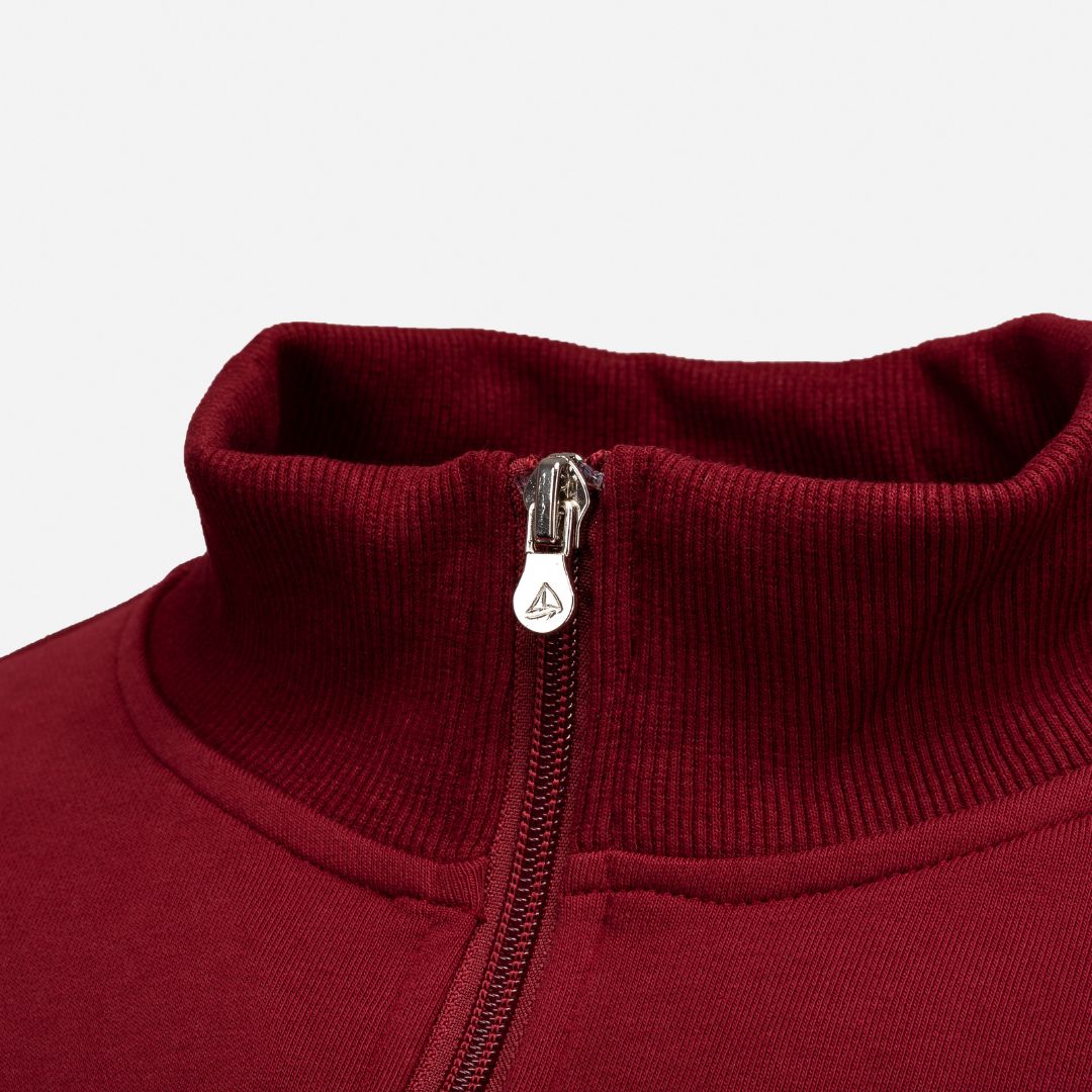 Red Quarter Zip Jumper