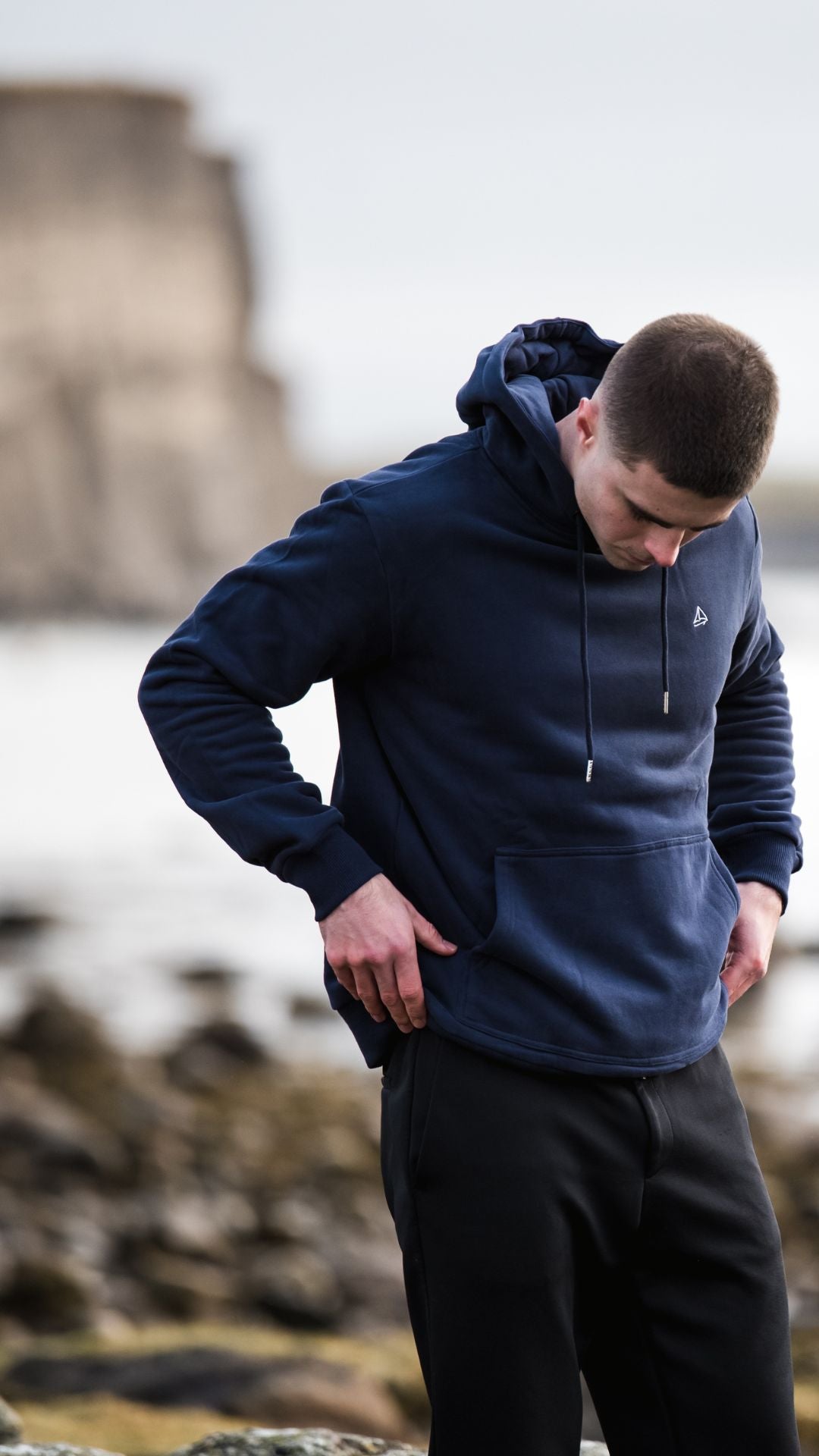 Navy mens hoodie