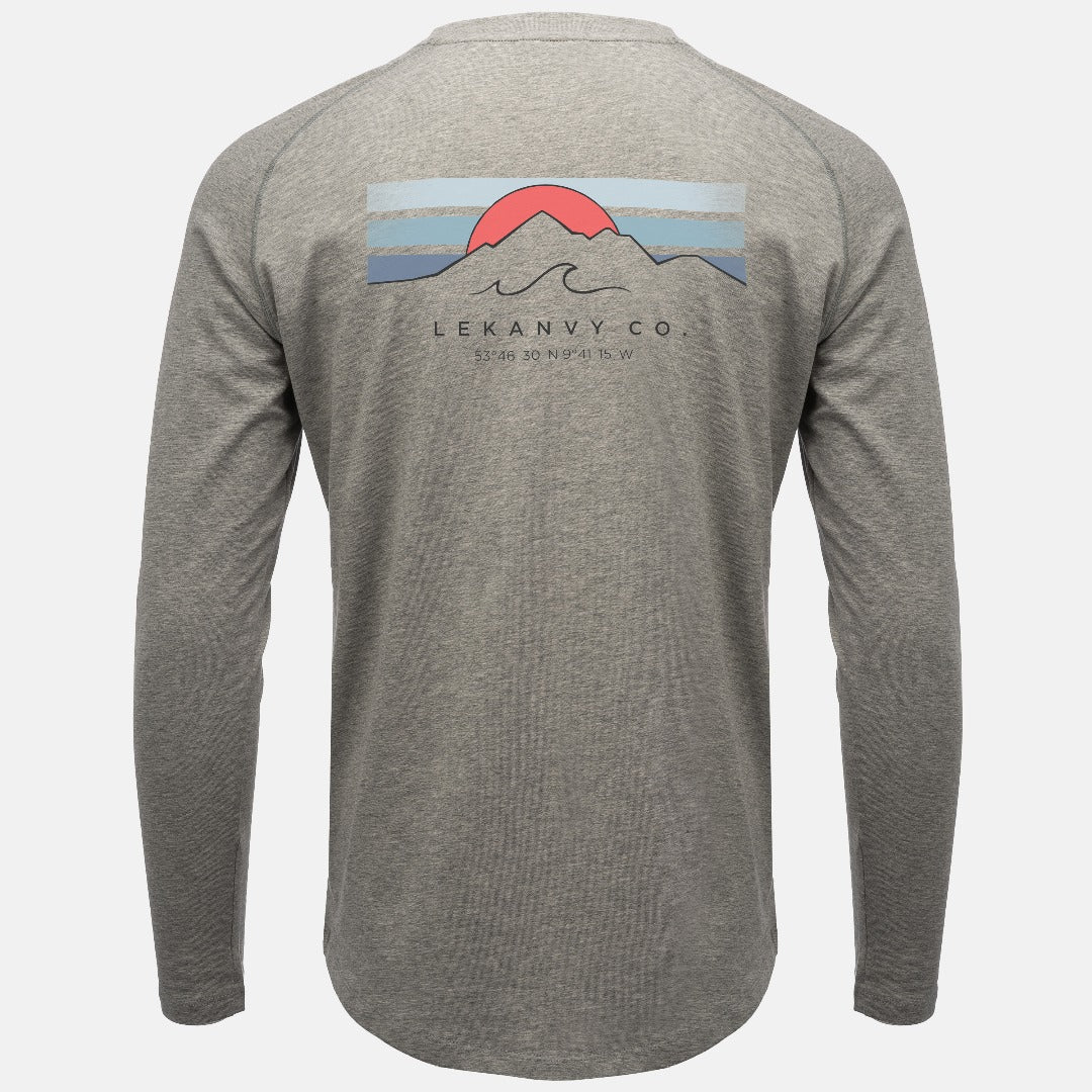 grey long sleeve top