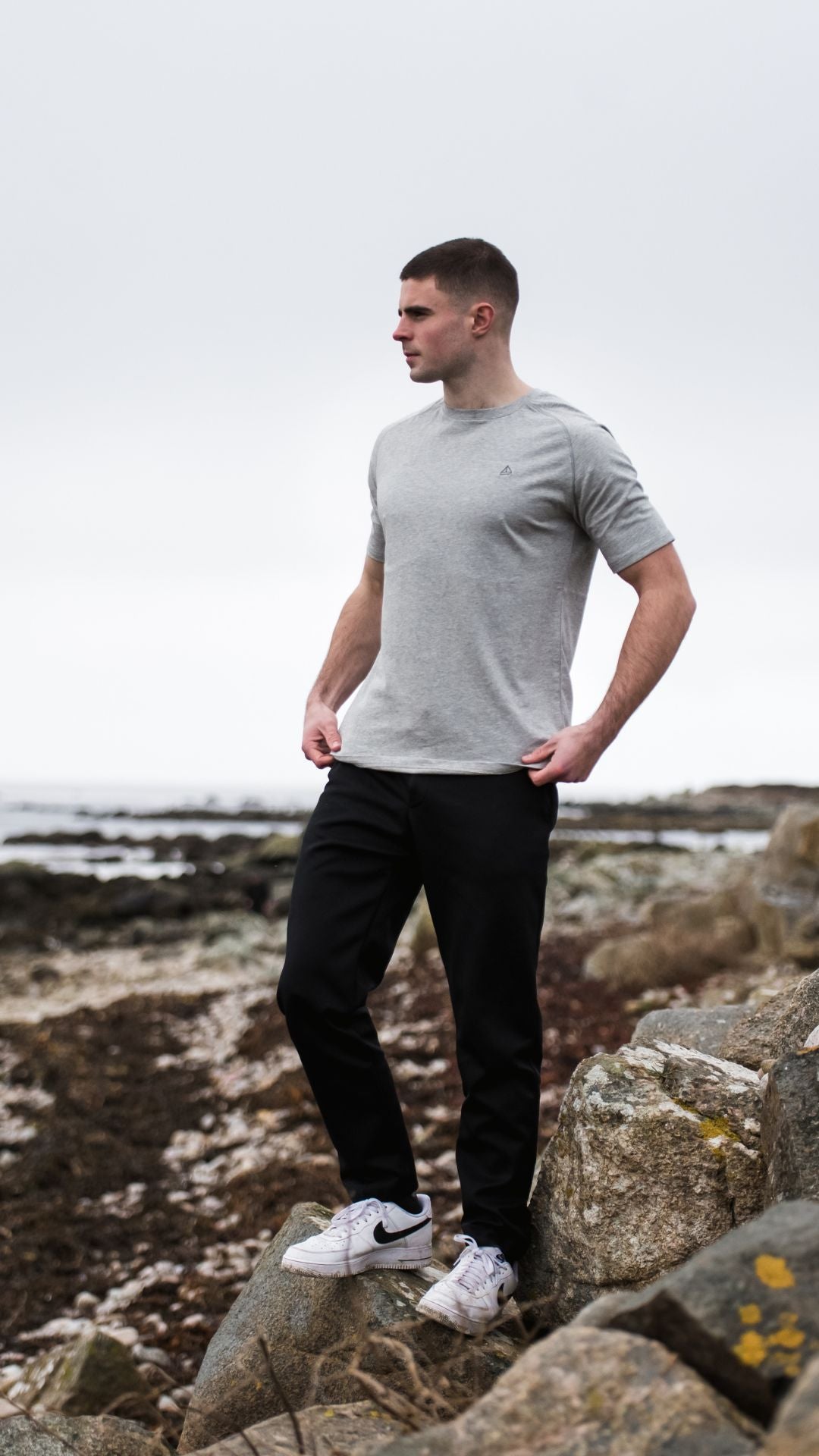 Grey Graphic Valentia Tee